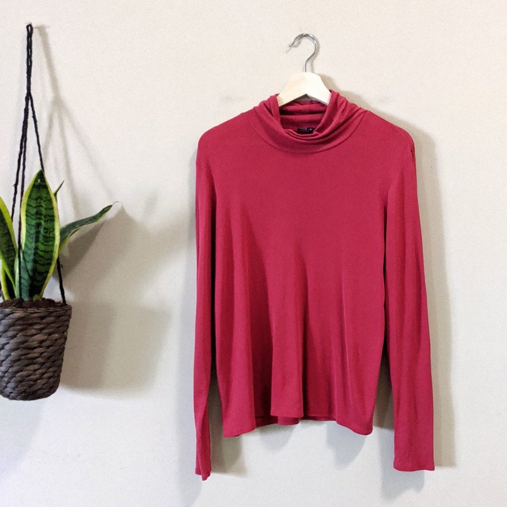 Eileen Fisher Scrunch Neck Silk Jersey Turtleneck_2